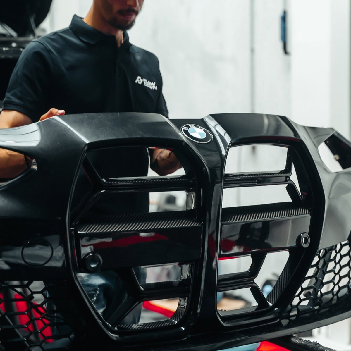 Frontgrill aus PrePreg Carbon für BMW M3/M4 (G80/G81/G82/G83)   FLOW DOWN®