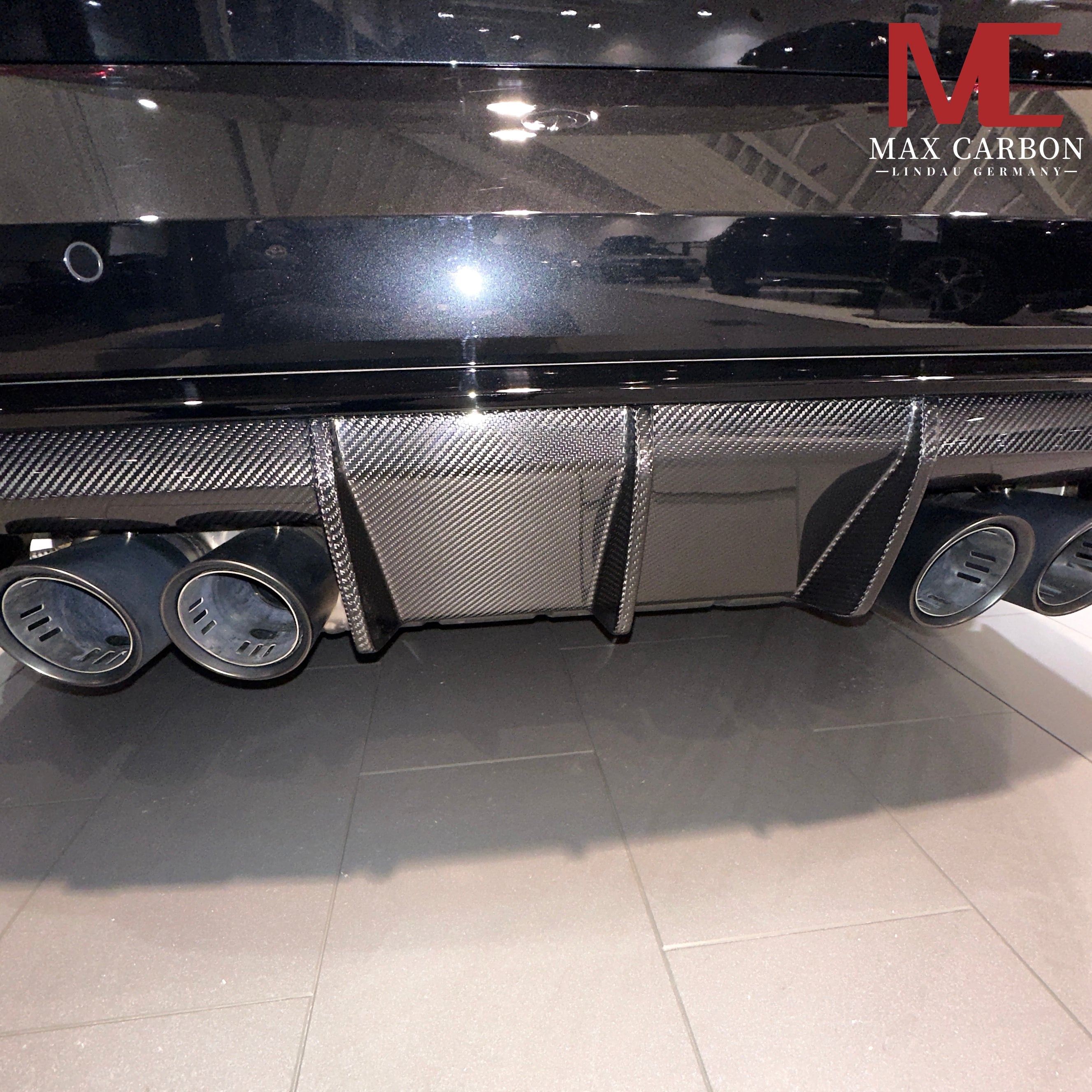 Dry Carbon Heckdiffusor "Performance Style" für BMW M3 G80 G81 / M4 G82 G83 mit Teiletypgenehmigung (TTG)   Max Carbon