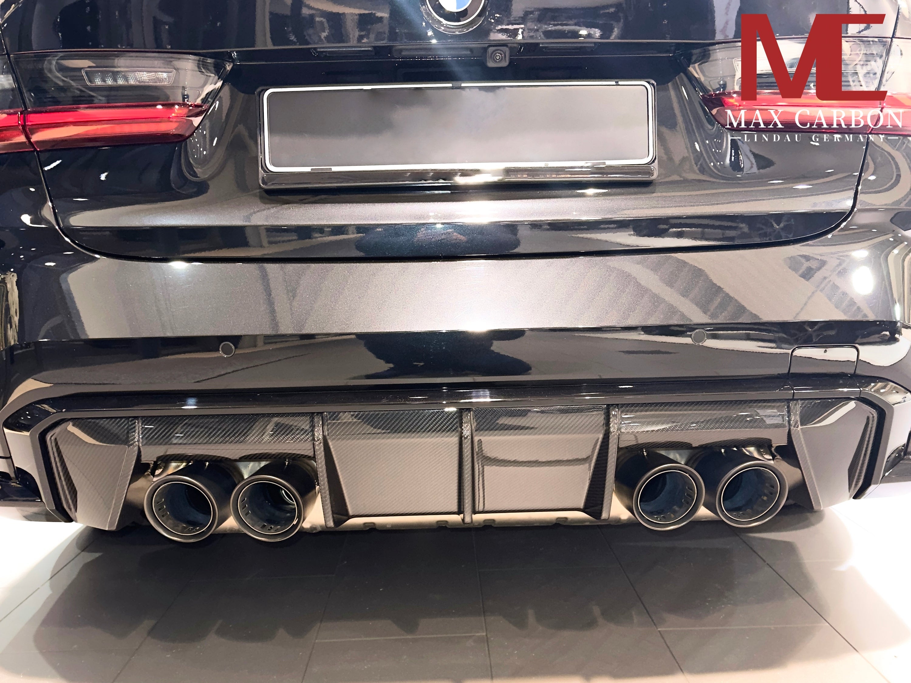Dry Carbon Heckdiffusor "Performance Style" für BMW M3 G80 G81 / M4 G82 G83 mit Teiletypgenehmigung (TTG)   Max Carbon