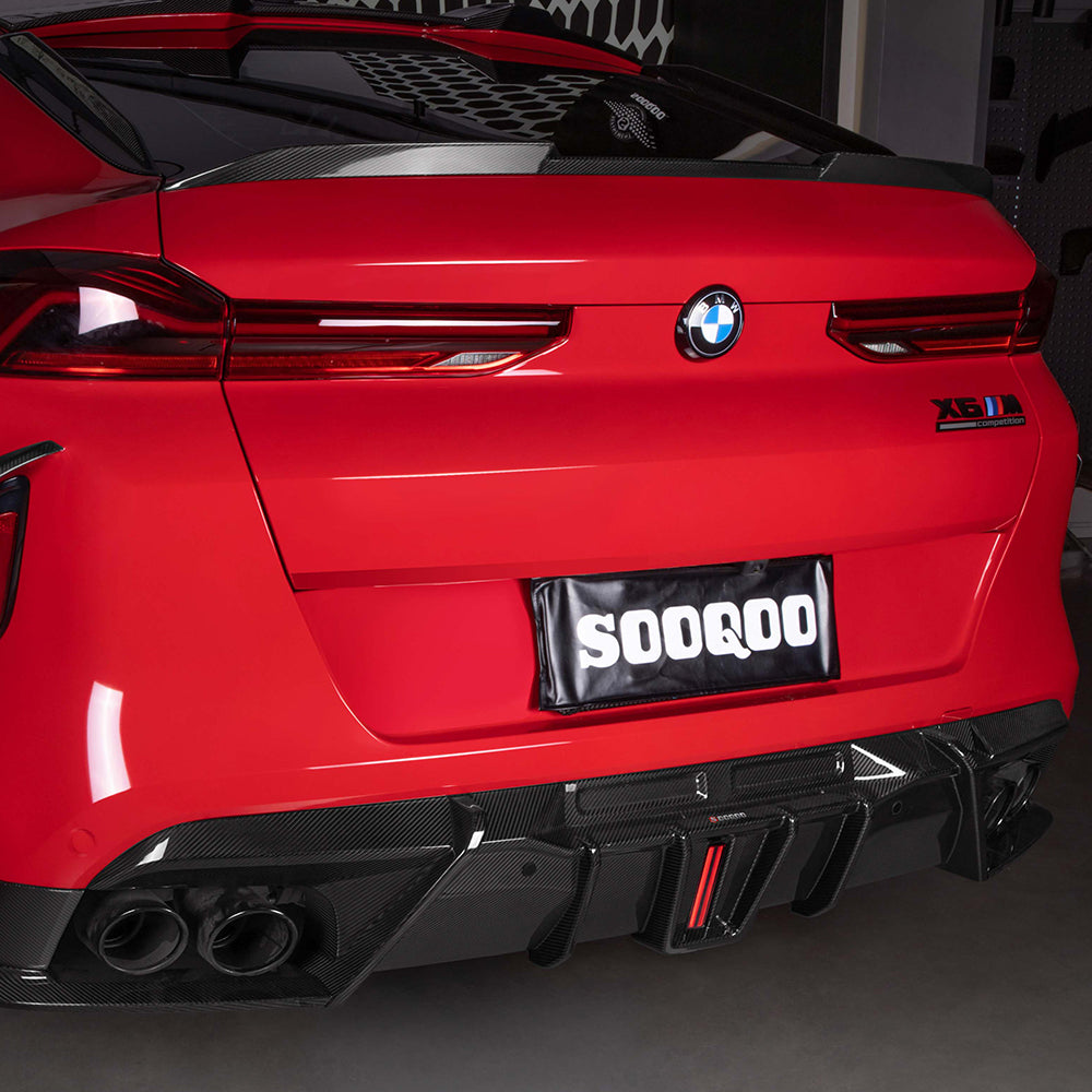 Heckdiffusor mit LED Bremslicht passend für BMW X6M F96   Sooqoo