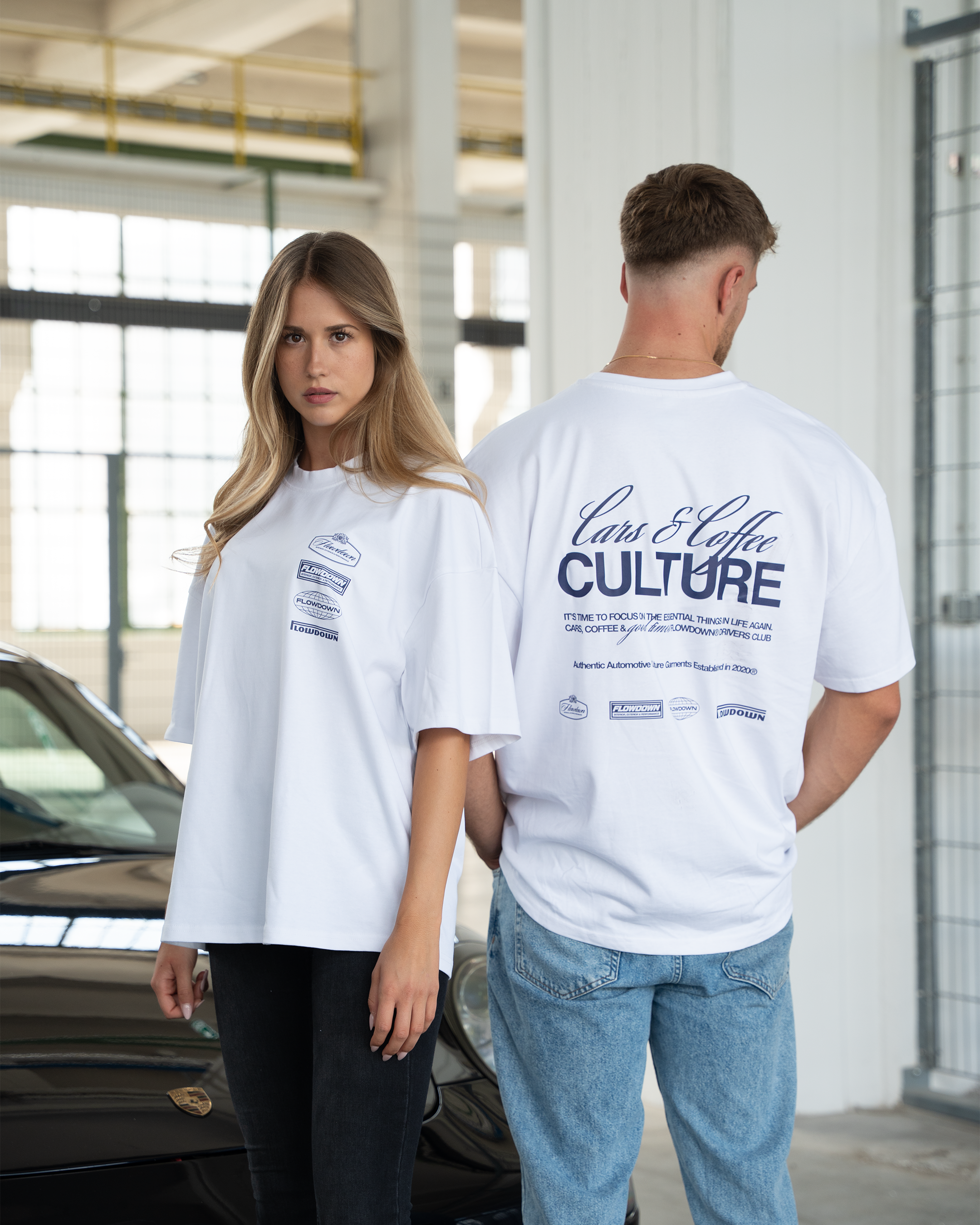 Cars & Coffee Shirt White 300gsm – FLOW DOWN®   FLOW DOWN®