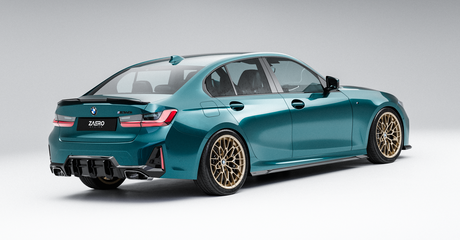 EVO-1 Diffusor passend für BMW M340 G20 G21 – Heckdetail