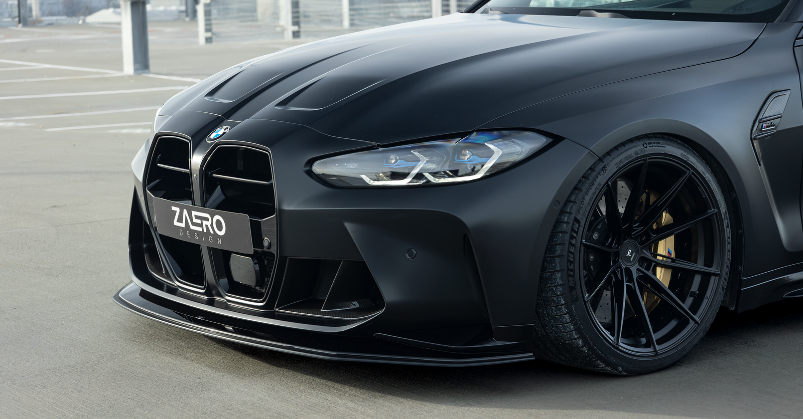 Zaero EVO-R Frontsplitter passend für BMW M3 M4 G8X – Perspektive