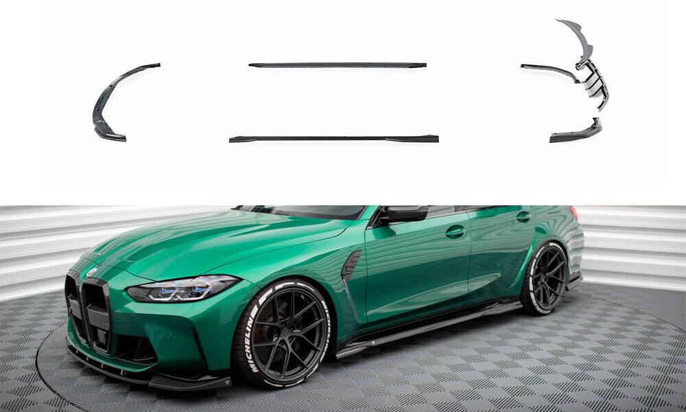 Carbon Bodykit Set Frotnspoiler Seitenschweller Heckansatz für BMW M3 G80   Maxton Design