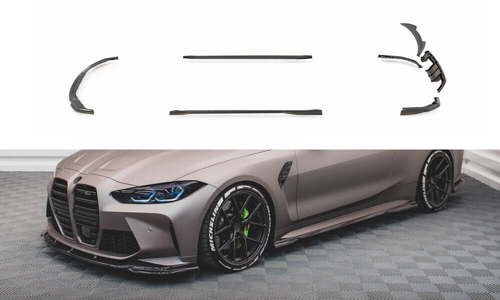 Carbon Bodykit Set Frotnspoiler Seitenschweller Heckansatz für BMW M4 G82   Maxton Design