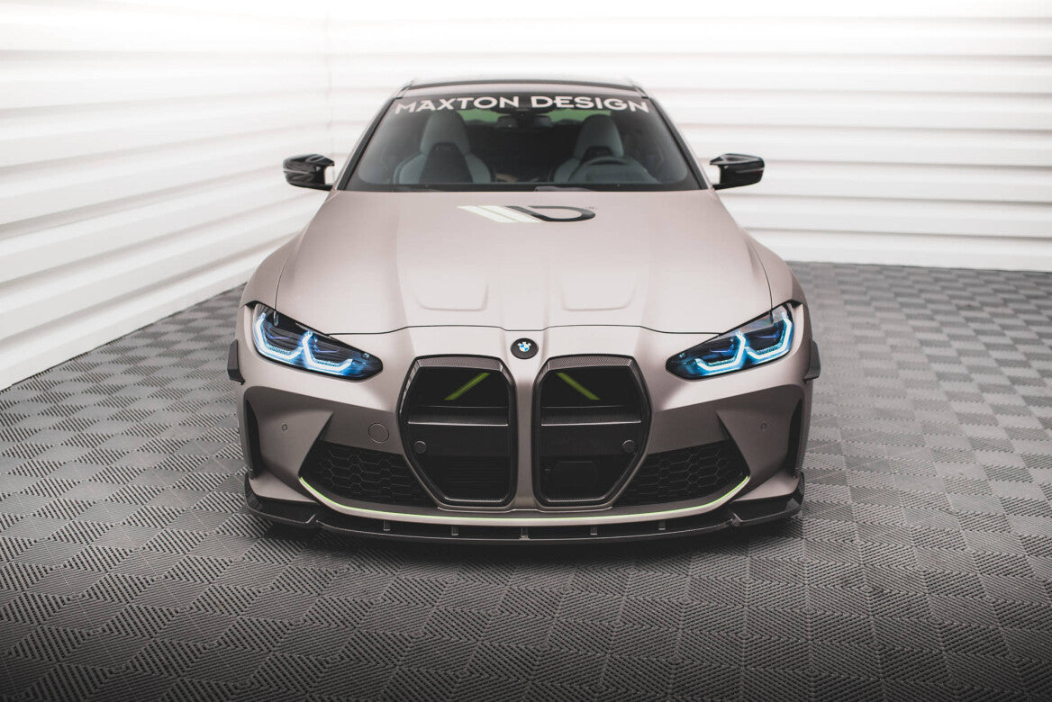 Carbon Fiber Cup Spoilerlippe Front Ansatz V.1 für BMW M4 G82 / M3 G80   Maxton Design