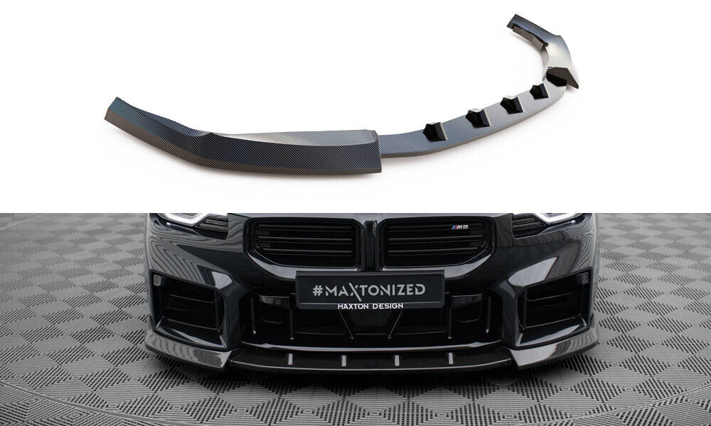 Carbon Fiber Cup Spoilerlippe Front Ansatz V.2 für BMW M2 G87   Maxton Design