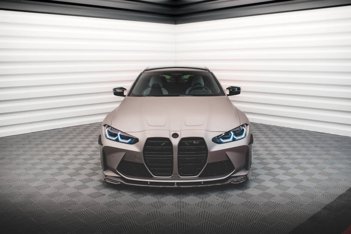 Carbon Fiber Cup Spoilerlippe Front Ansatz V.2 für BMW M4 G82 / M3 G80   Maxton Design