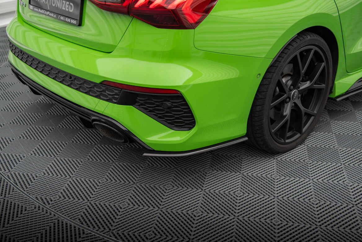 Carbon Fiber Heck Ansatz Flaps Diffusor für Audi RS3 Limousine 8Y   Maxton Design