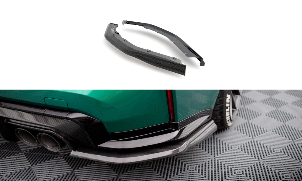 Carbon Fiber Heck Ansatz Flaps Diffusor für BMW M3 G80   Maxton Design