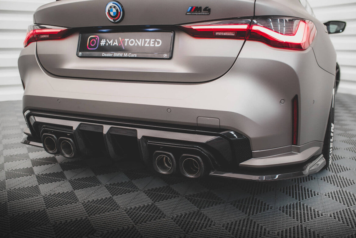 Carbon Fiber Heck Ansatz Flaps Diffusor für BMW M4 G82   Maxton Design