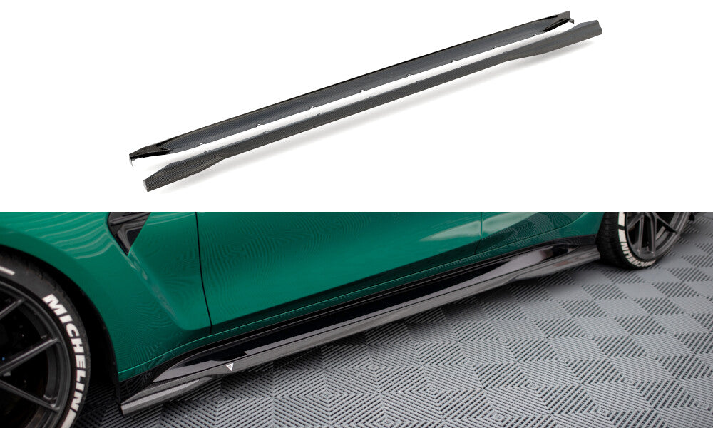 Carbon Fiber Seitenschweller für BMW M3 G80   Maxton Design
