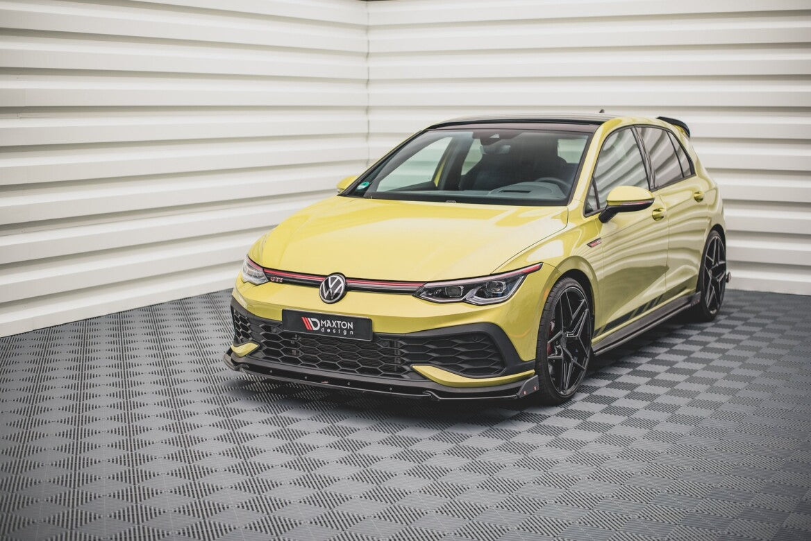 Cup Spoilerlippe Front Ansatz V.1 +Flaps für VW Golf 8 GTI Clubsport   Maxton Design