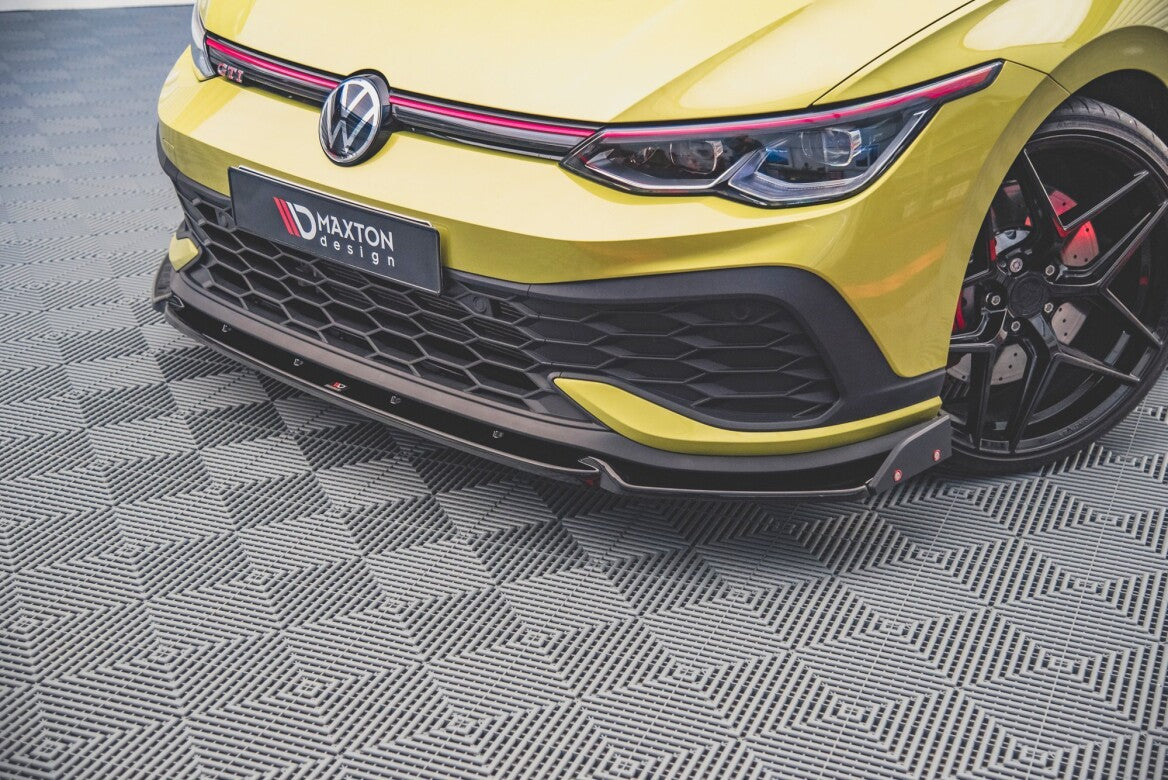 Cup Spoilerlippe Front Ansatz V.1 +Flaps für VW Golf 8 GTI Clubsport   Maxton Design