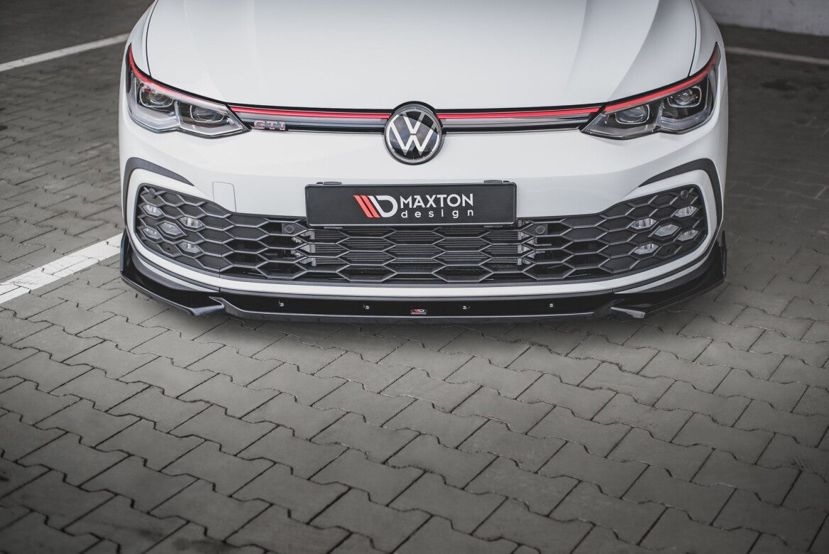 Cup Spoilerlippe Front Ansatz +Flaps V.2 für VW Golf 8 GTI   Maxton Design