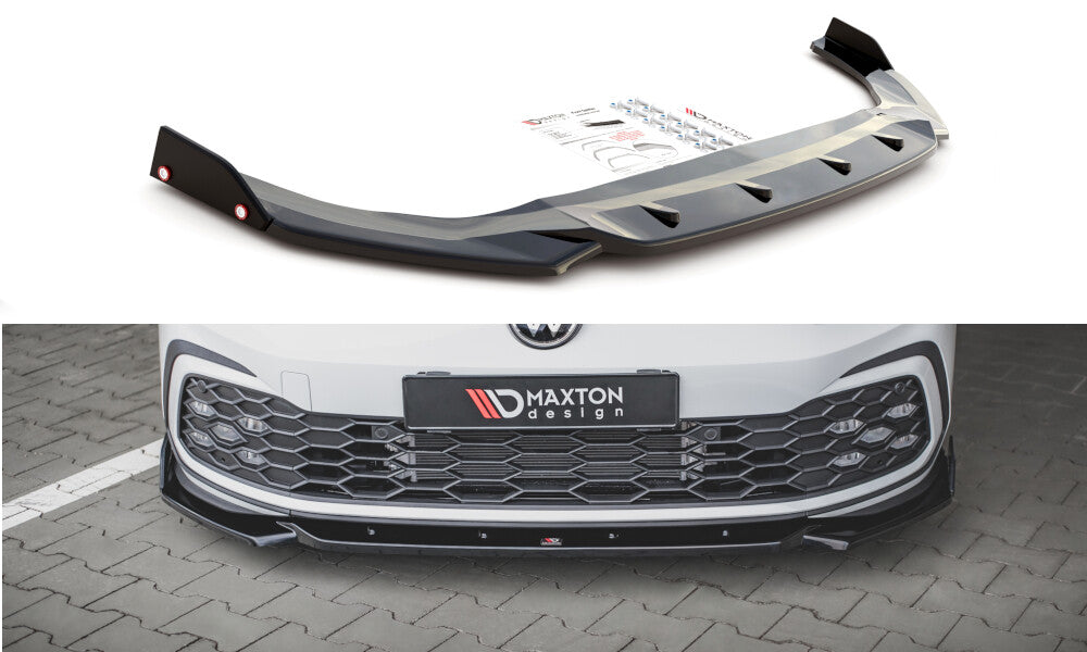 Cup Spoilerlippe Front Ansatz +Flaps V.2 für VW Golf 8 GTI   Maxton Design