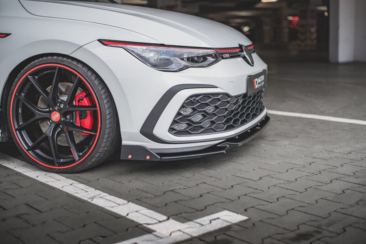 Cup Spoilerlippe Front Ansatz +Flaps V.2 für VW Golf 8 GTI   Maxton Design