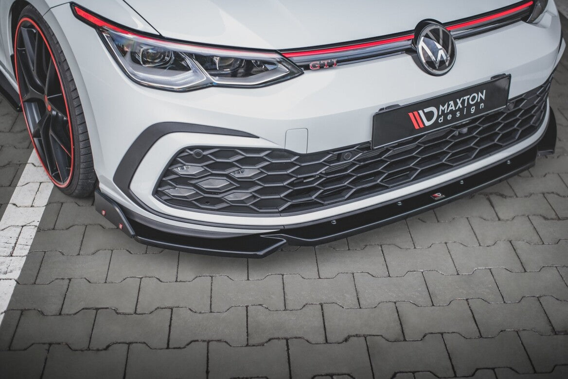Cup Spoilerlippe Front Ansatz +Flaps V.2 für VW Golf 8 GTI   Maxton Design