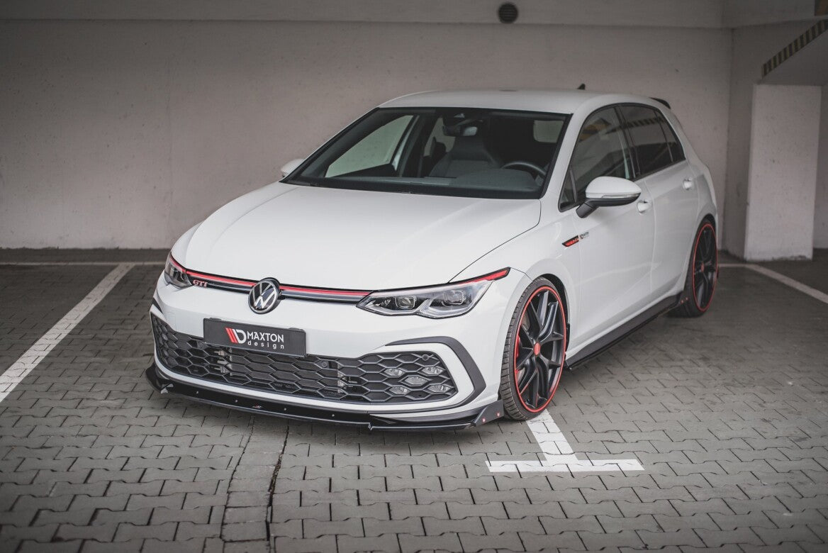 Cup Spoilerlippe Front Ansatz +Flaps V.3 für VW Golf 8 GTI   Maxton Design