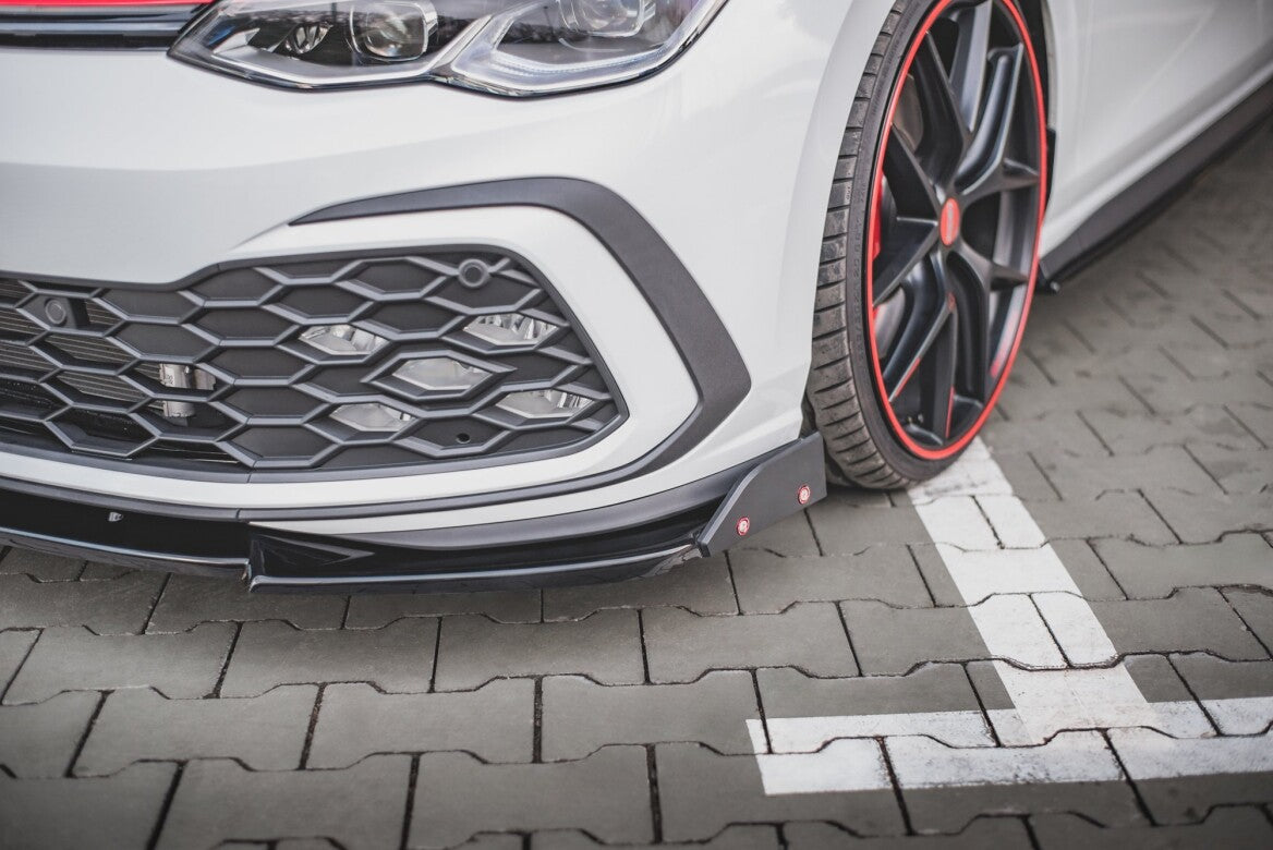 Cup Spoilerlippe Front Ansatz +Flaps V.3 für VW Golf 8 GTI   Maxton Design