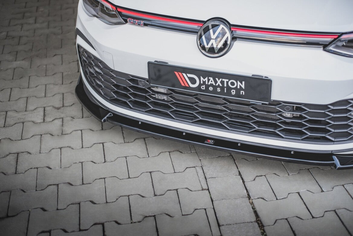 Cup Spoilerlippe Front Ansatz +Flaps V.3 für VW Golf 8 GTI   Maxton Design