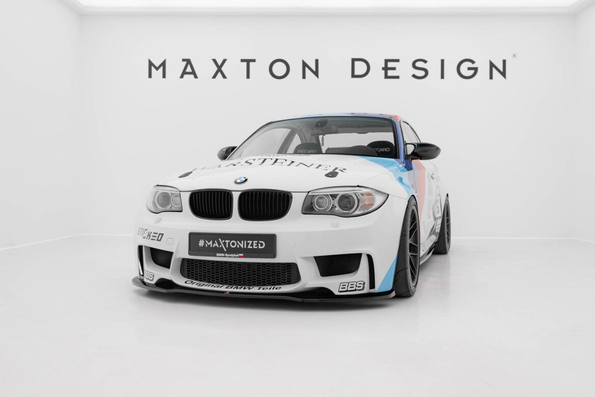Cup Spoilerlippe Front Ansatz für BMW 1er M Coupe E82   Maxton Design
