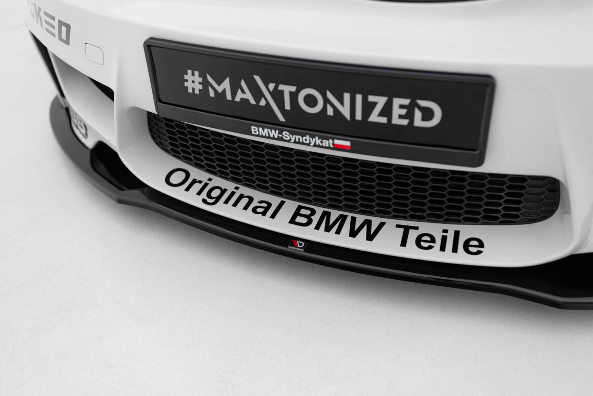 Cup Spoilerlippe Front Ansatz für BMW 1er M Coupe E82   Maxton Design
