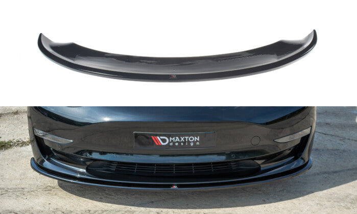 Cup Spoilerlippe Front Ansatz für Tesla Model 3   Maxton Design
