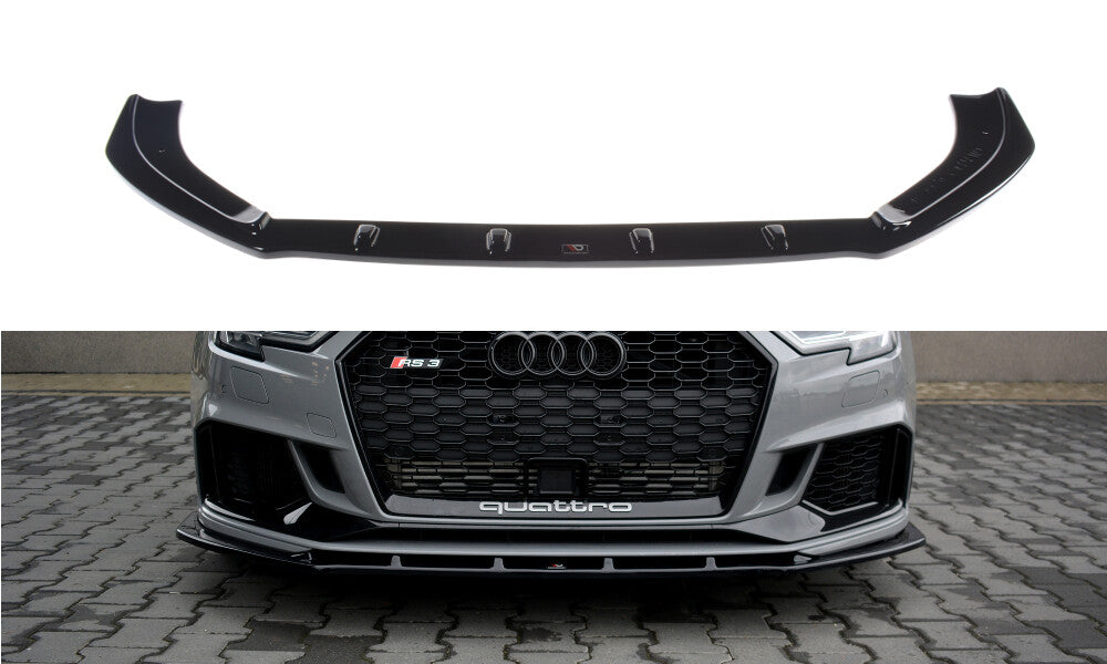 Cup Spoilerlippe Front Ansatz V.1 für Audi RS3 8V FL Limousine   Maxton Design