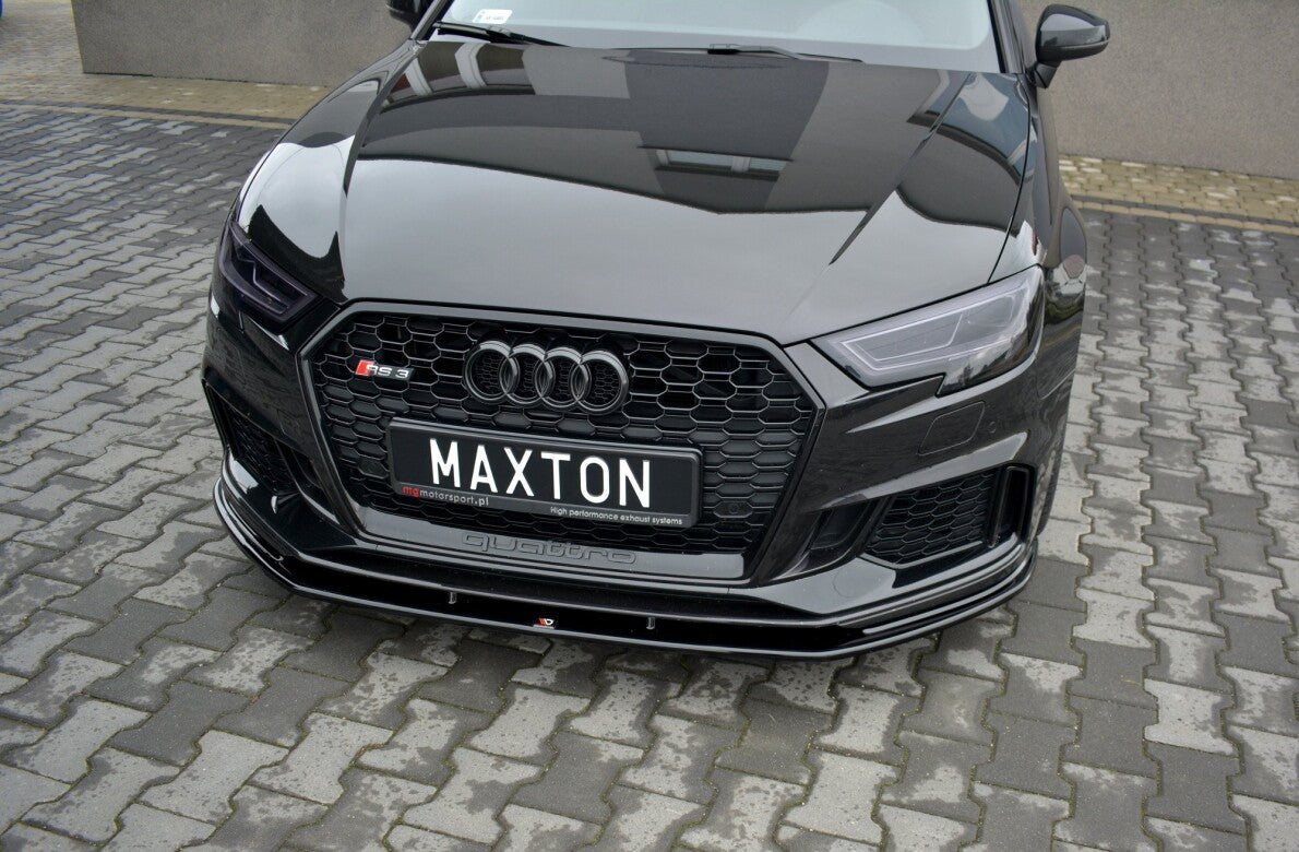 Cup Spoilerlippe Front Ansatz V.1 für Audi RS3 8V FL Sportback   Maxton Design