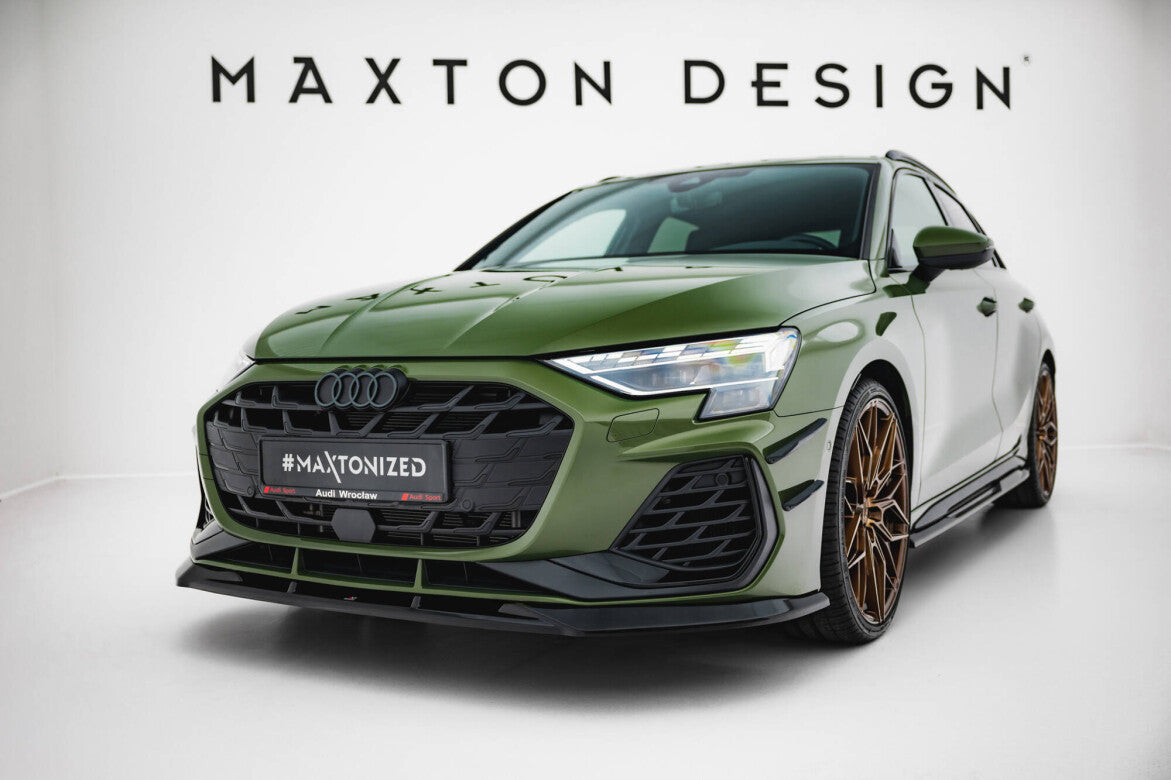 Cup Spoilerlippe Front Ansatz V.1 für Audi S3 / A3 S-line 8Y Facelift   Maxton Design