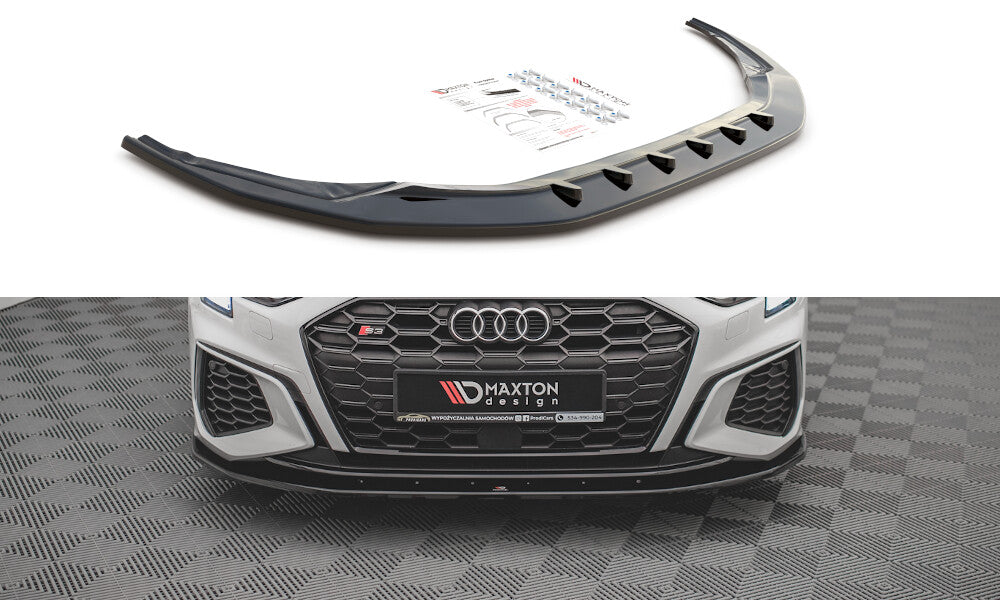 Cup Spoilerlippe Front Ansatz V.1 für Audi S3 / A3 S-Line 8Y   Maxton Design
