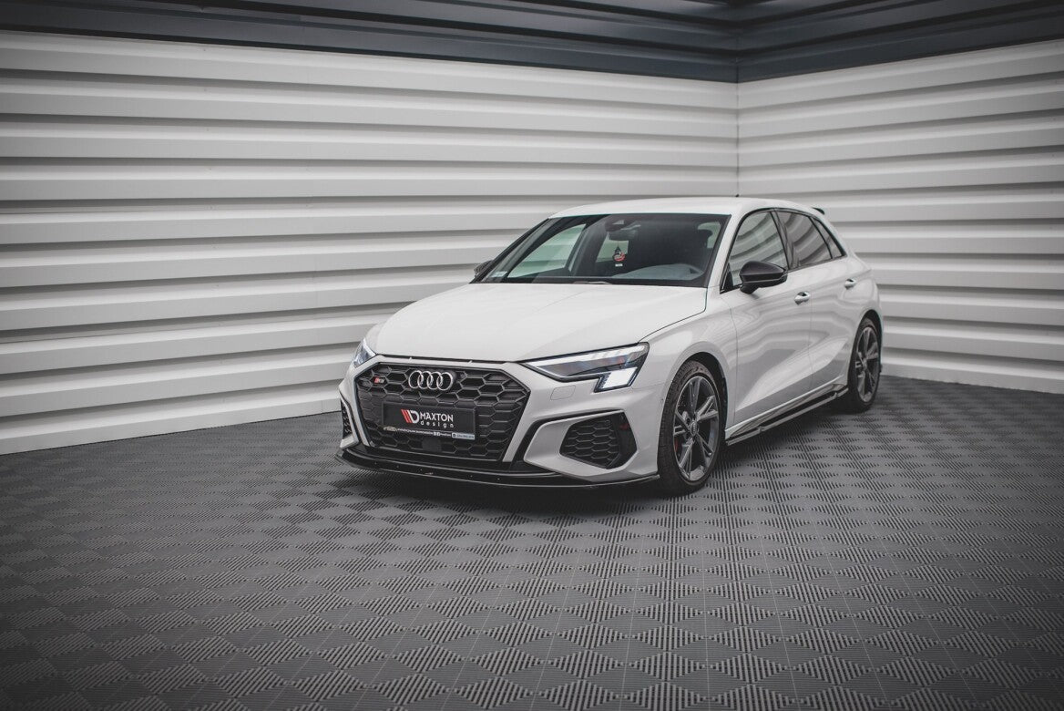 Cup Spoilerlippe Front Ansatz V.1 für Audi S3 / A3 S-Line 8Y   Maxton Design