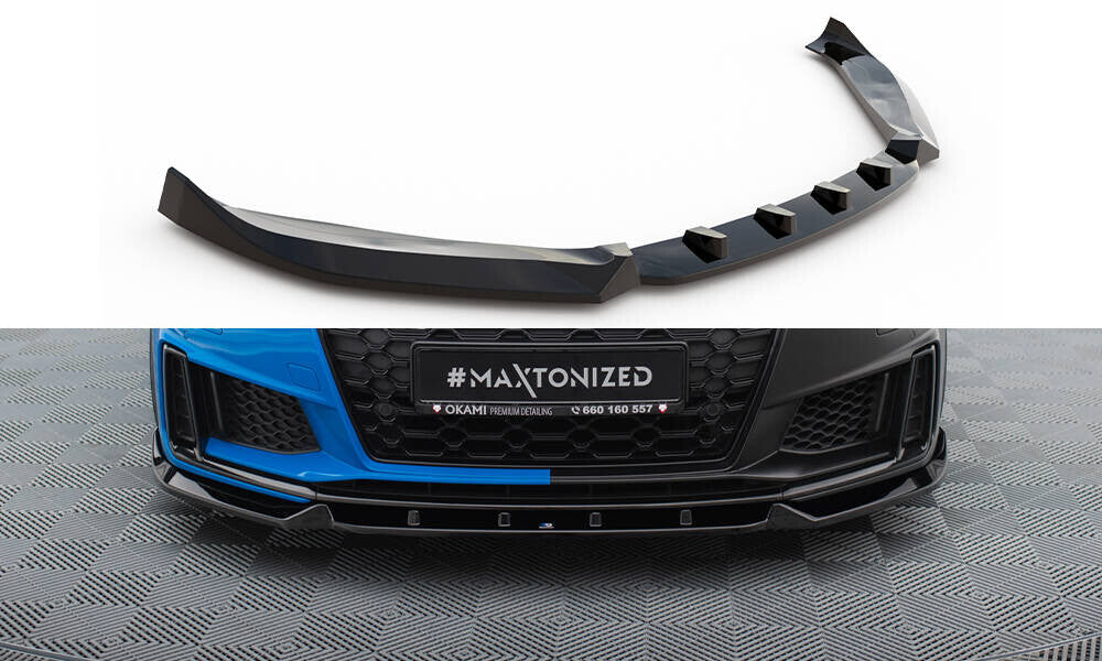 Cup Spoilerlippe Front Ansatz V.1 für Audi TT S / TT S-Line 8S FL   Maxton Design