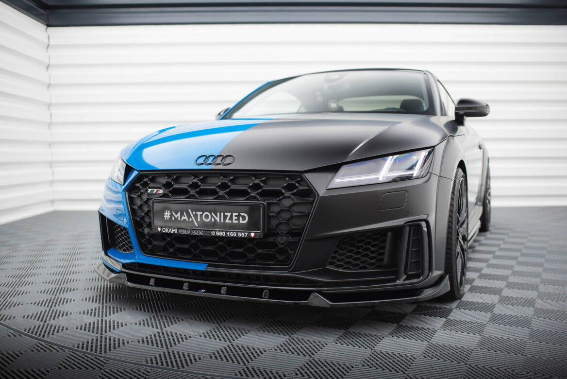 Cup Spoilerlippe Front Ansatz V.1 für Audi TT S / TT S-Line 8S FL   Maxton Design