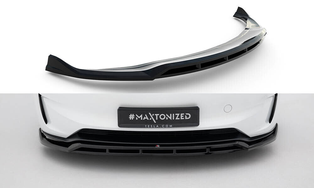 Cup Spoilerlippe Front Ansatz V.1 für Tesla Model 3 Performance FL   Maxton Design
