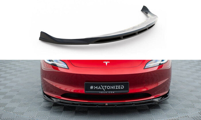 Cup Spoilerlippe Front Ansatz V.1 für Tesla Model 3 Project HighlandFL   Maxton Design
