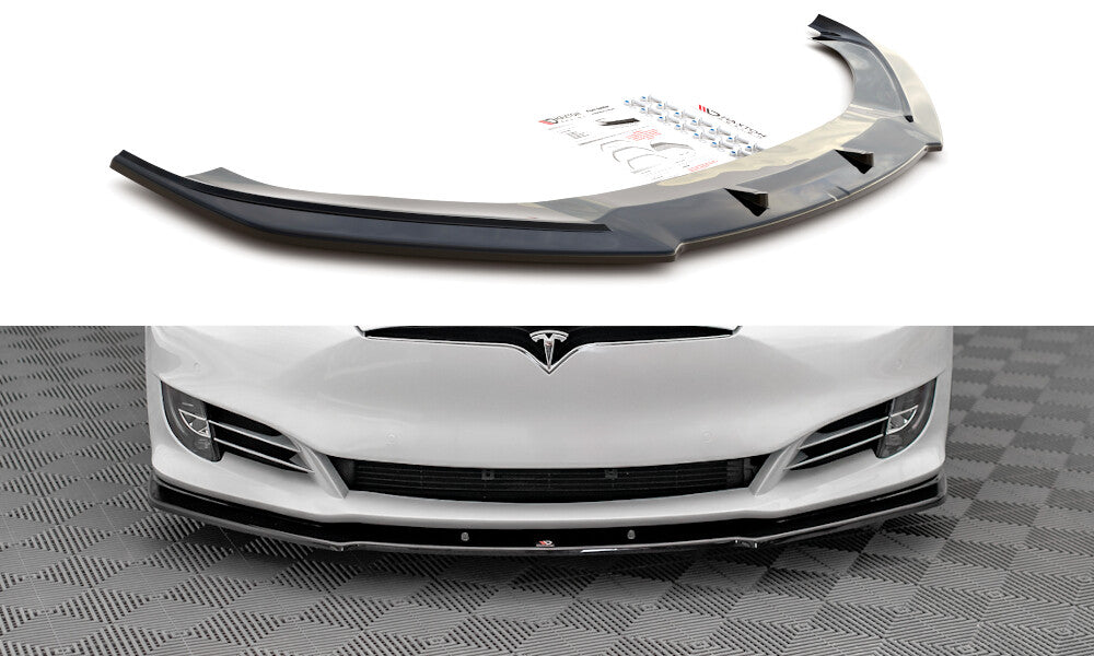 Cup Spoilerlippe Front Ansatz V.1 für Tesla Model S FL   Maxton Design