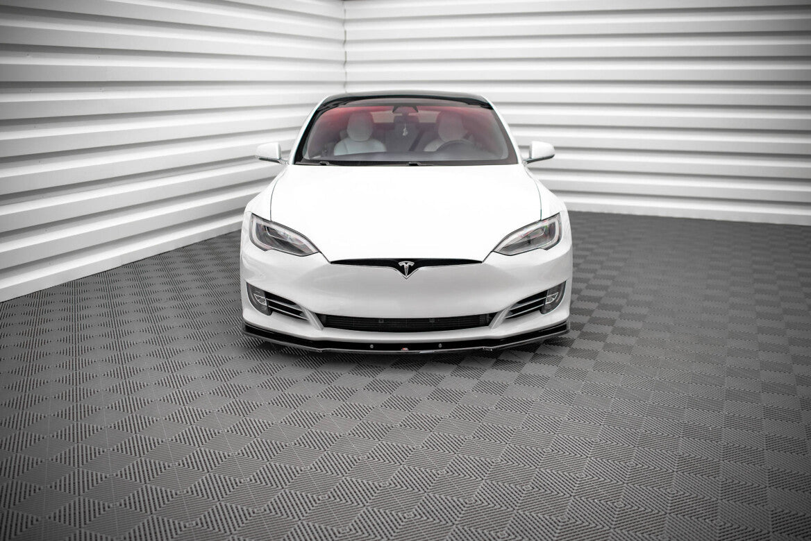 Cup Spoilerlippe Front Ansatz V.1 für Tesla Model S FL   Maxton Design
