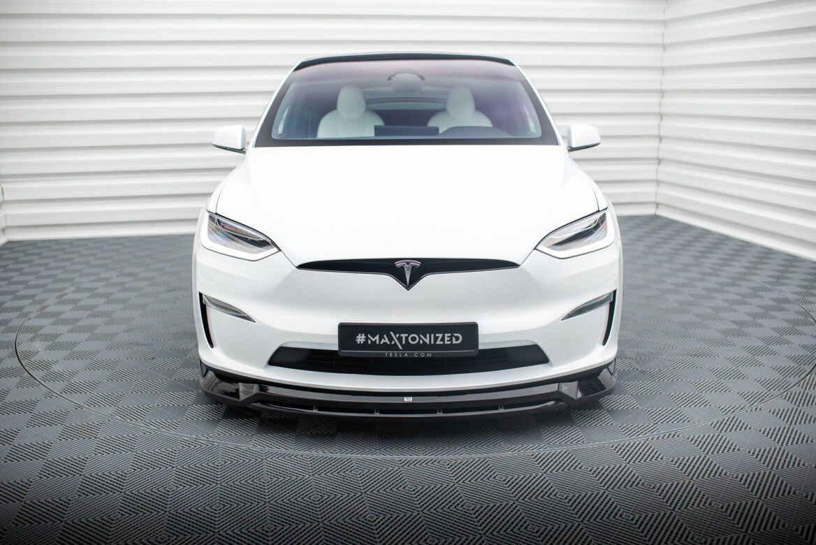 Cup Spoilerlippe Front Ansatz V.1 für Tesla Model X Mk1 FL   Maxton Design