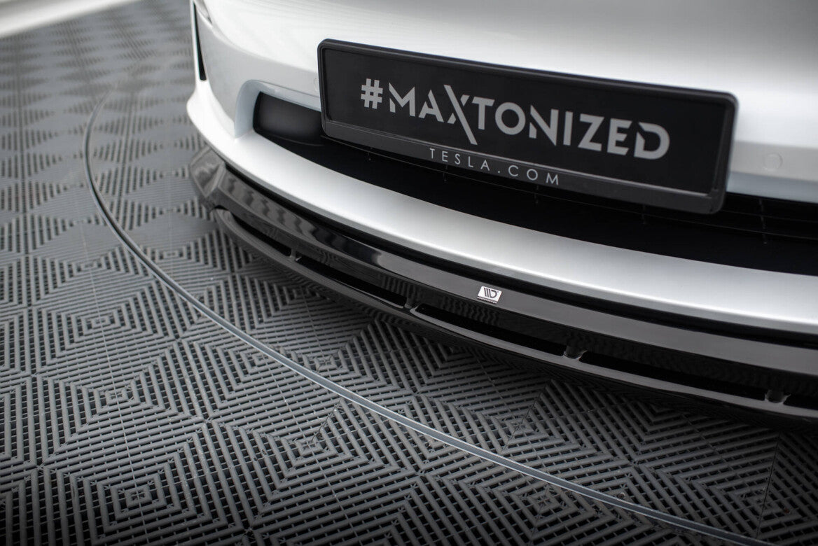 Cup Spoilerlippe Front Ansatz V.1 für Tesla Model X Mk1 FL   Maxton Design