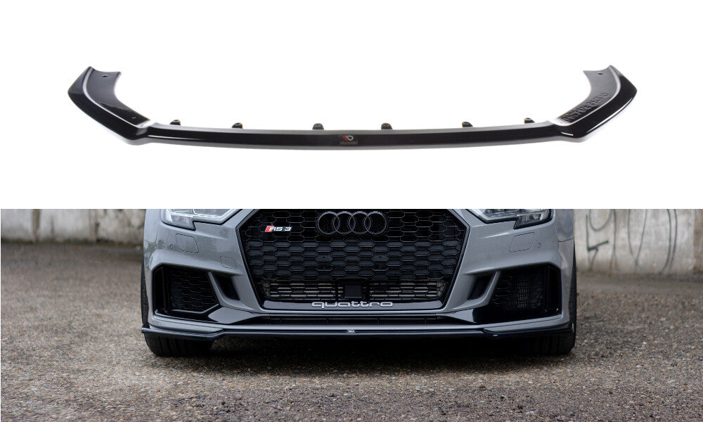 Cup Spoilerlippe Front Ansatz V.2 für Audi RS3 8V FL Limousine   Maxton Design
