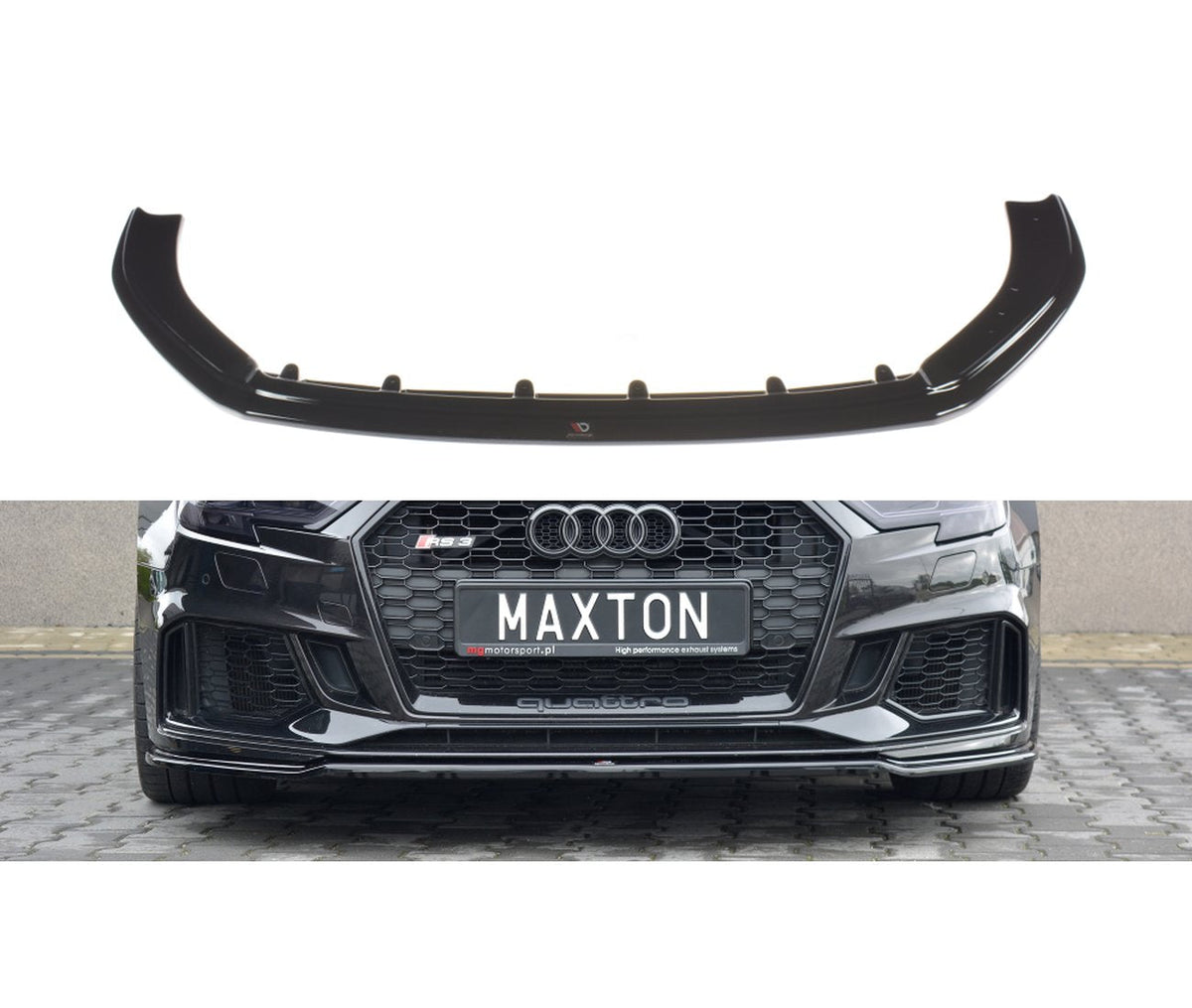 Cup Spoilerlippe V.2 für Audi RS3 8V FL Sportback   Maxton Design