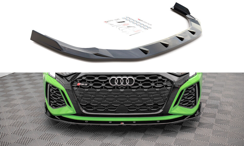 Cup Spoilerlippe Front Ansatz V.2 für Audi RS3 8Y   Maxton Design