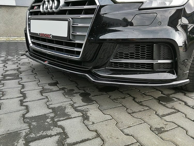 Cup Spoilerlippe Front Ansatz V.2 für Audi S3 / A3 S-Line 8V FL   Maxton Design