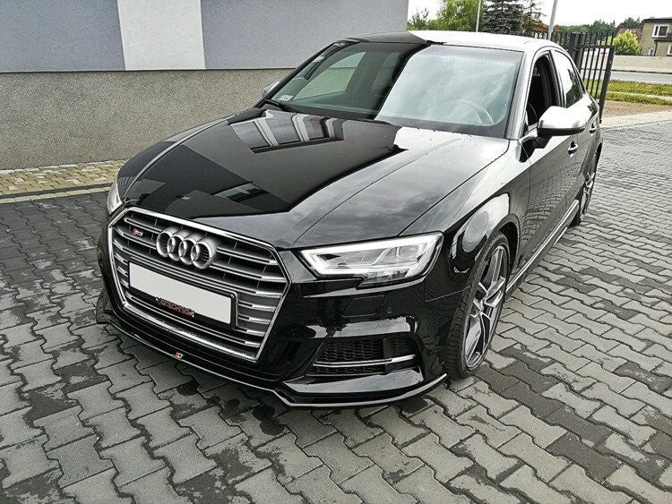 Cup Spoilerlippe Front Ansatz V.2 für Audi S3 / A3 S-Line 8V FL   Maxton Design