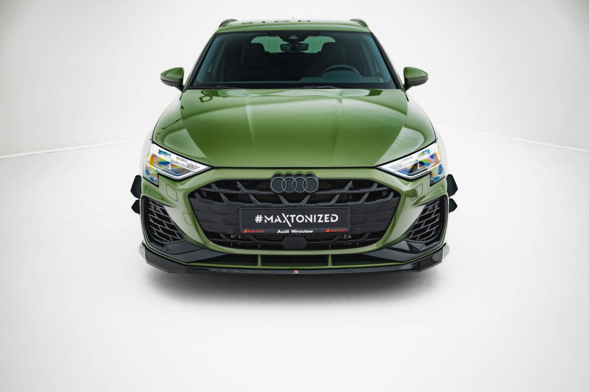 Cup Spoilerlippe Front Ansatz V.2 für Audi S3 / A3 S-line 8Y Facelift   Maxton Design