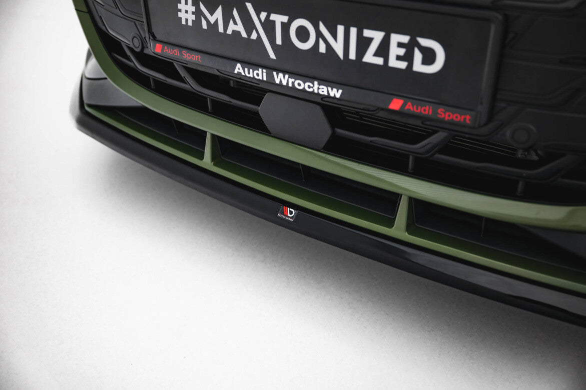 Cup Spoilerlippe Front Ansatz V.2 für Audi S3 / A3 S-line 8Y Facelift   Maxton Design