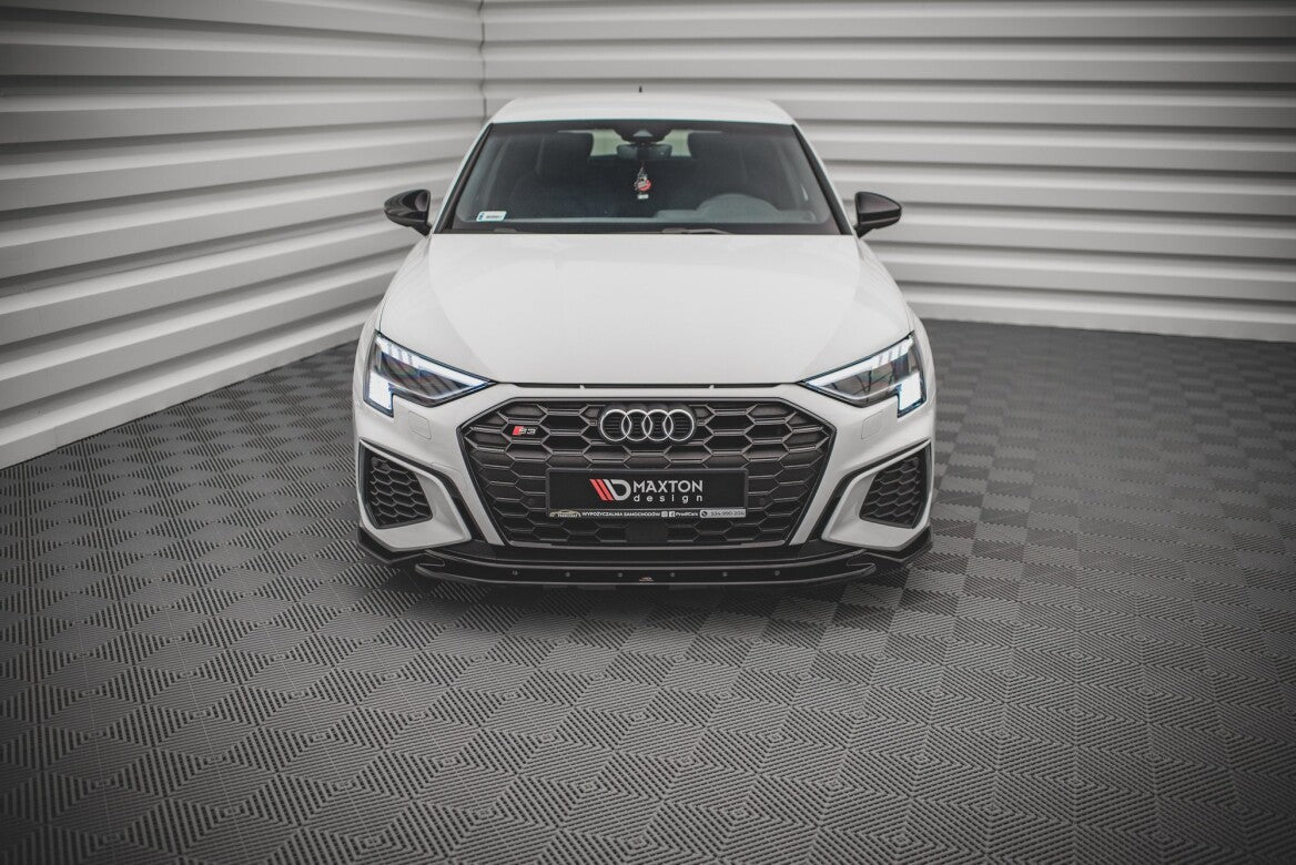 Cup Spoilerlippe Front Ansatz V.2 für Audi S3 / A3 S-Line 8Y   Maxton Design