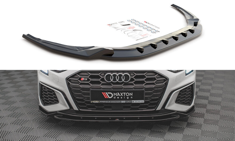 Cup Spoilerlippe Front Ansatz V.2 für Audi S3 / A3 S-Line 8Y   Maxton Design